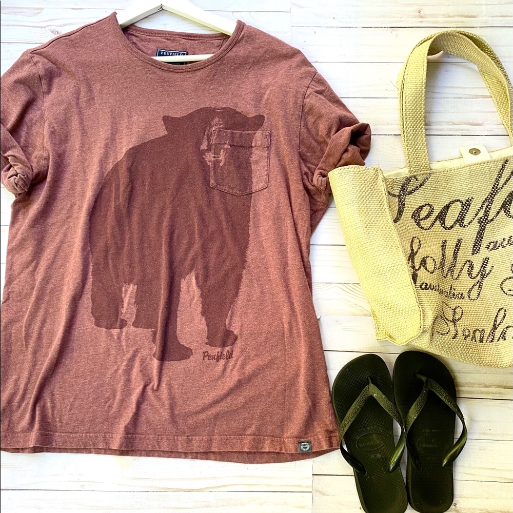 Penfields cotton bear print T-shirt